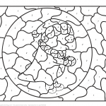 Dragon with Snowball Color by Number