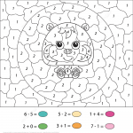 Hamster Calculation Color by Number