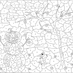 Halloween Scene Color by Number