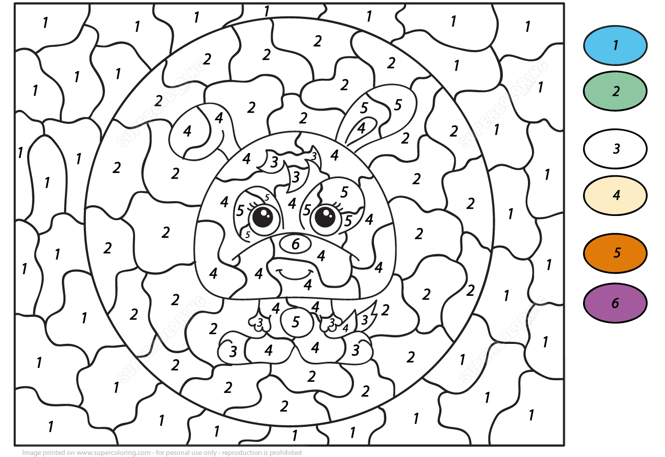 Puppy Color by Number