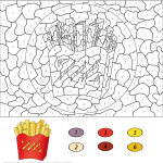 French Fries Color by Number