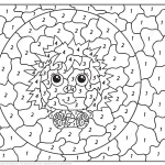 Cute Hedgehog Color by Number