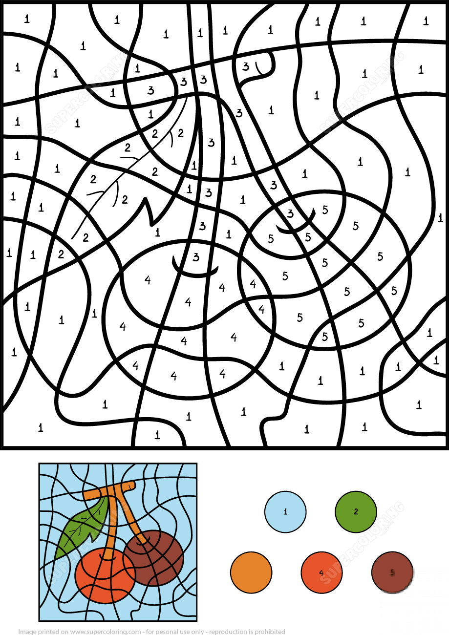 Cherry Color by Number