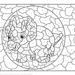Triceratops Color by Number