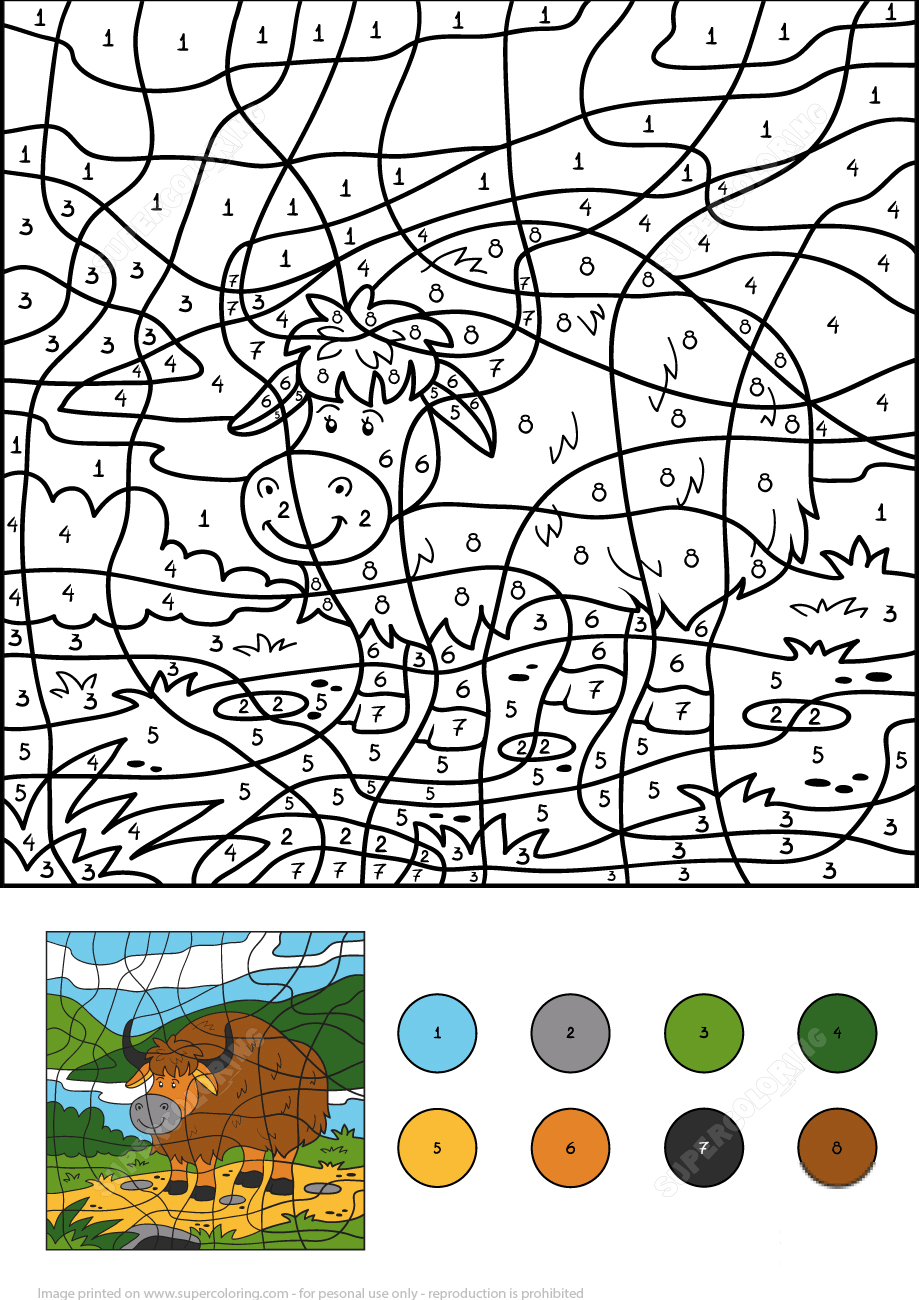 Yak Color by Number