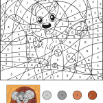 Mouse with Cheese Color by Number