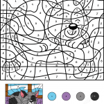 Sleepy Cat Color by Number