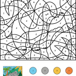 Elephants Color by Number