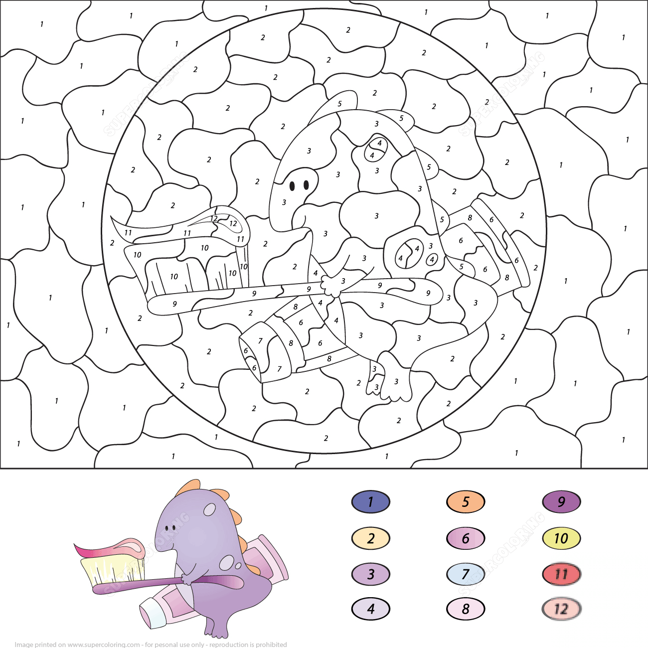 Dragon with Toothbrush and...