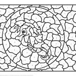 Cute Seahorse Color by Number