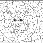 Cartoon Donkey Color by Number