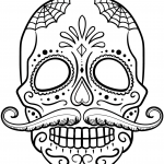 Sugar Skull with Mustache