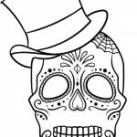 Sugar Skull with Top Hat
