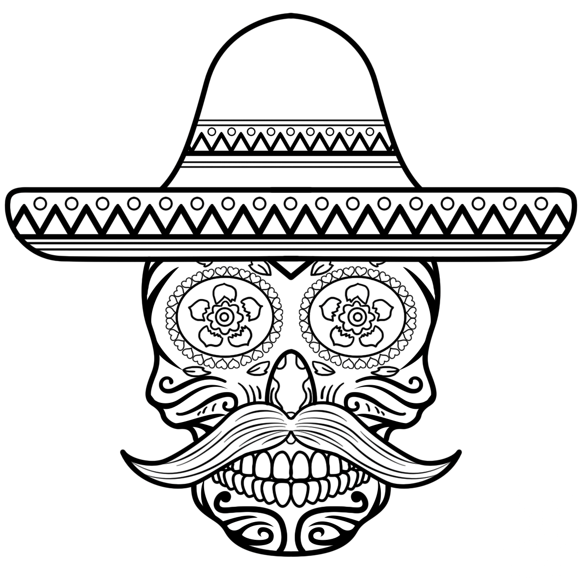 Sugar Skull in Sombrero