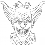 Klown o twarzy diabła