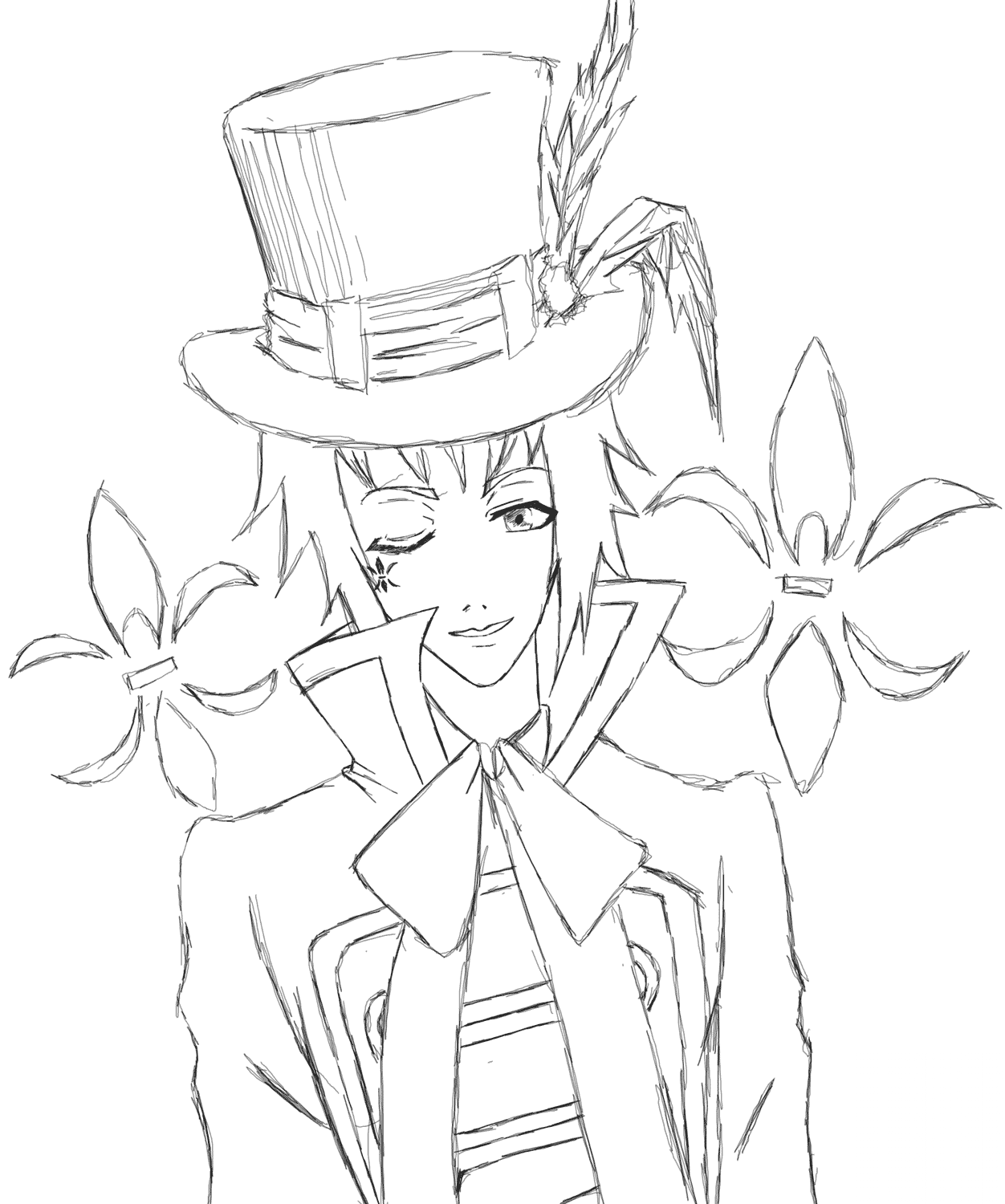 kolorowanka Czarny Lokaj