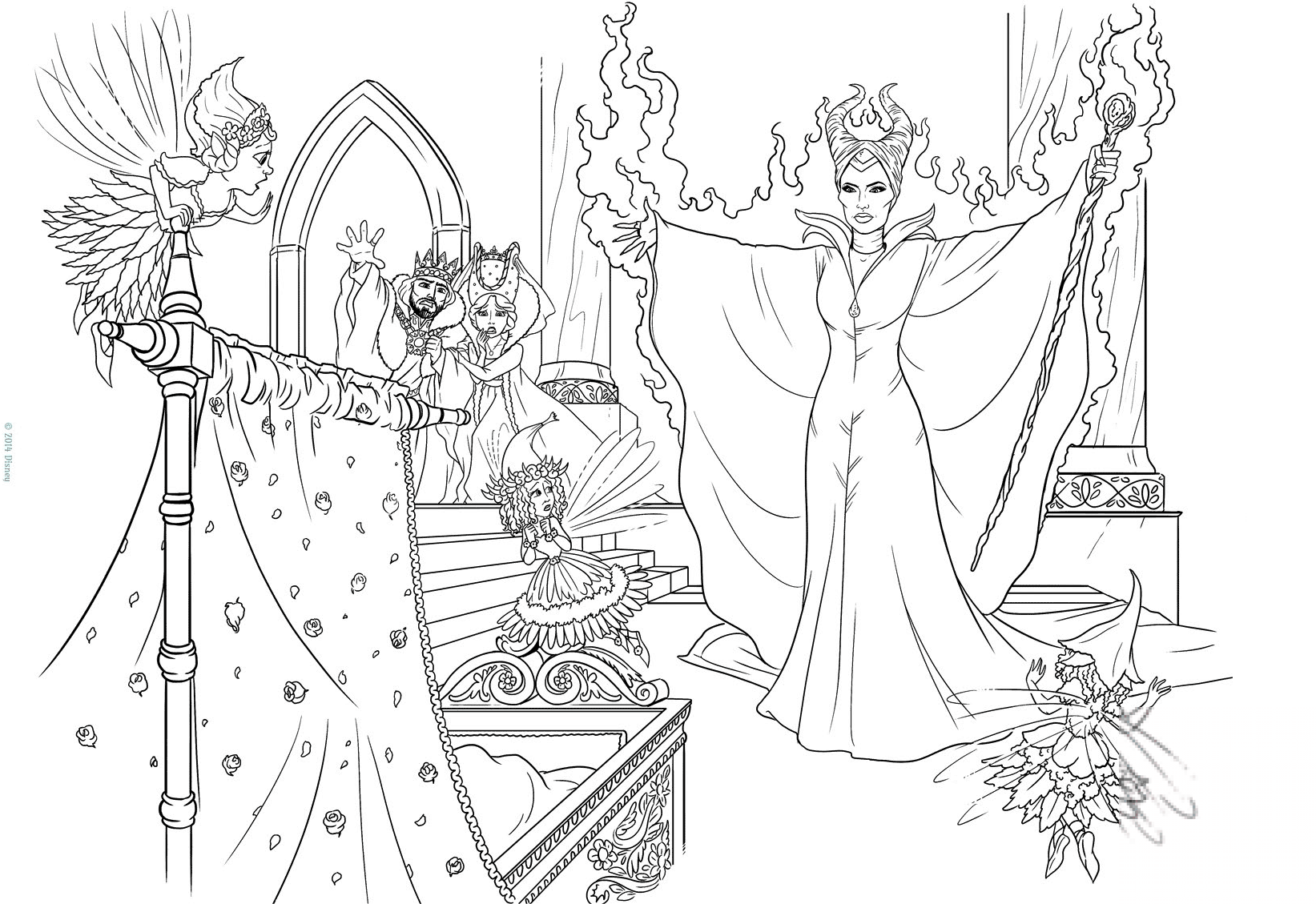 Maleficent Curses the Infant Princess