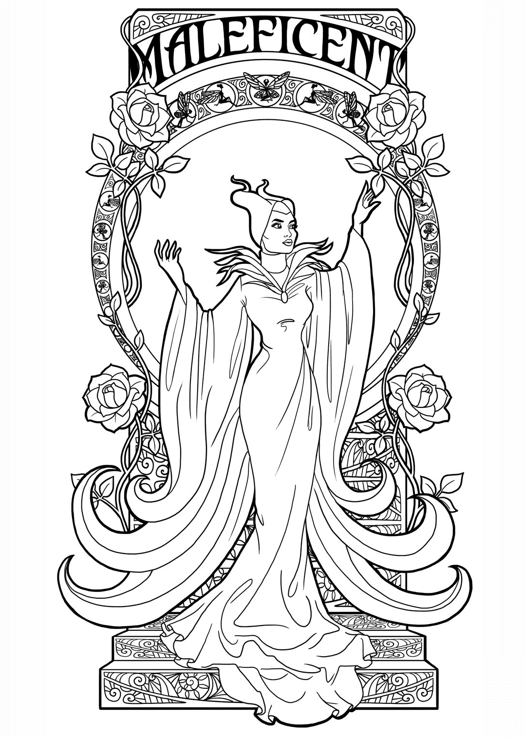 Art Nouveau Maleficent