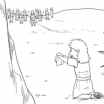 David Shows the Piece of the Robe...