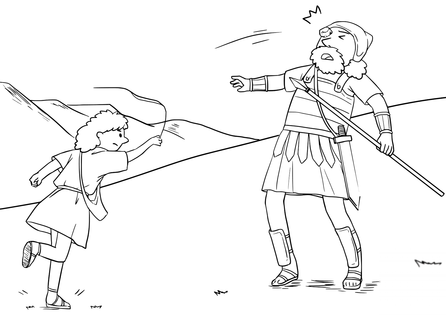 David Sling a Stone and Strucks...