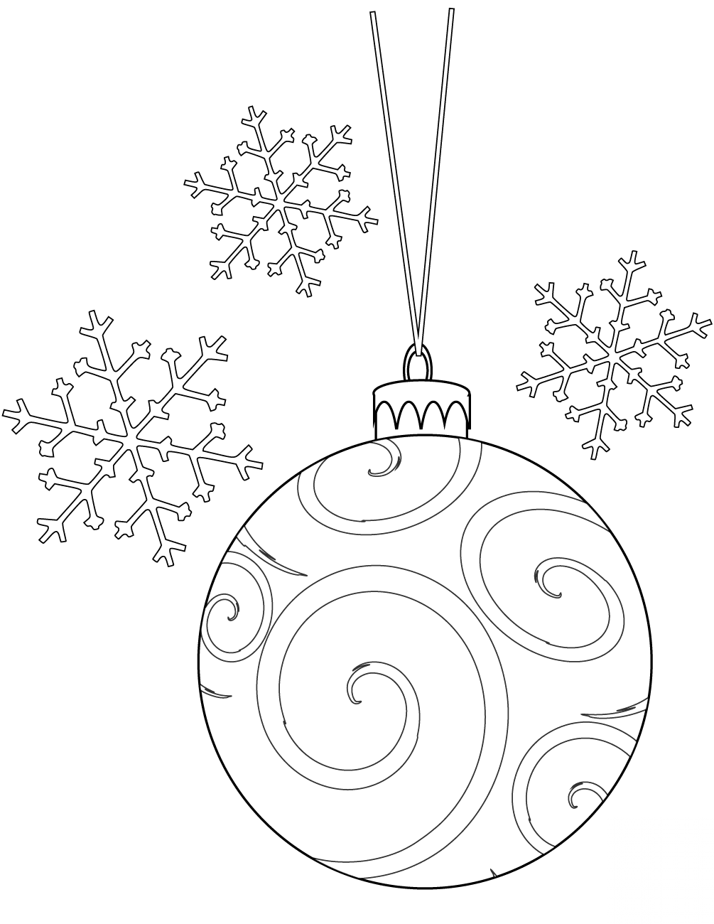 Christmas Bulb and Snowflakes