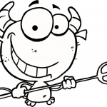 Wesoły diabełek z trójzębem