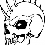 Diabelska czaszka ze szpikulcami