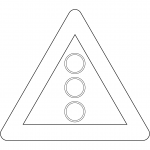 "Traffic Signals Ahead" Sign in...