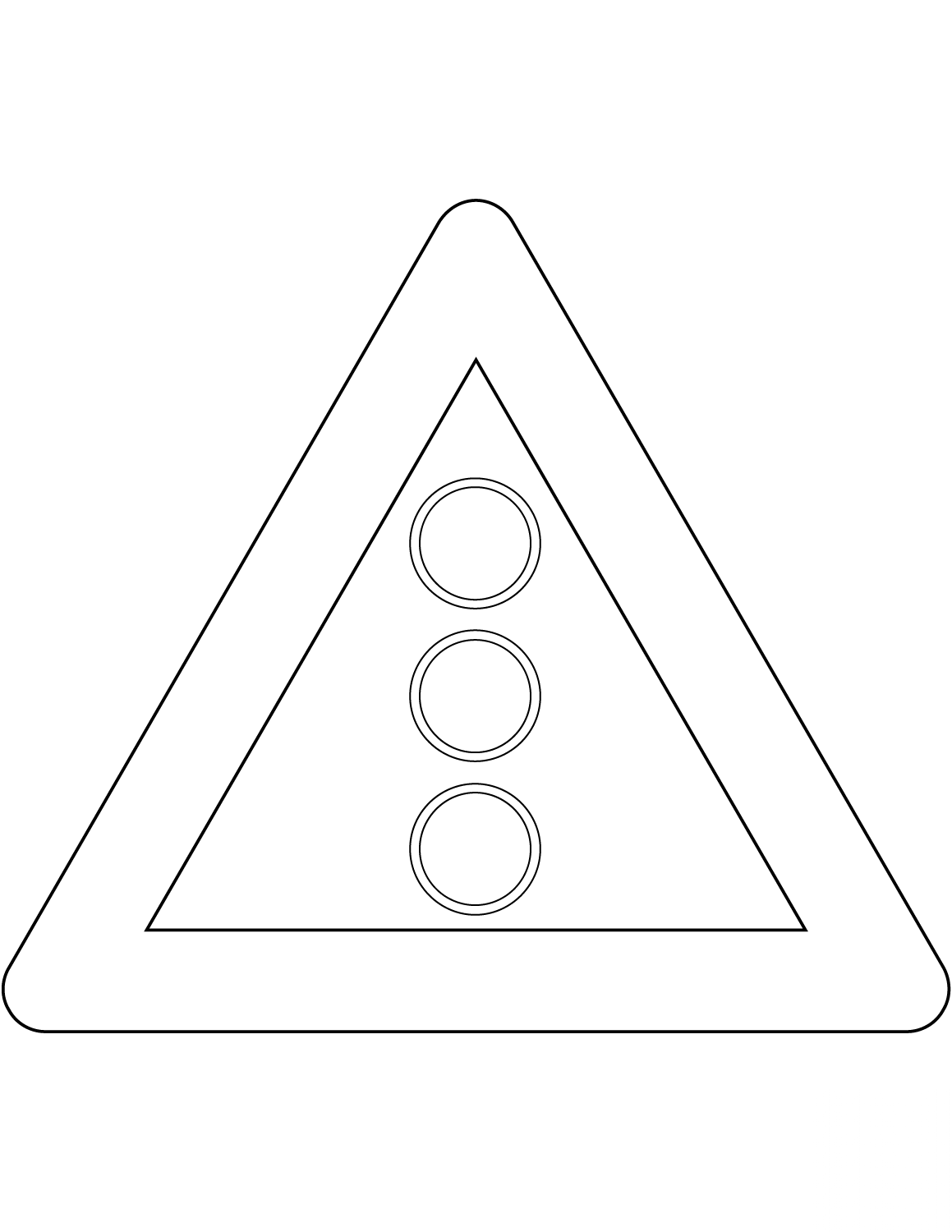 "Traffic Signals Ahead" Sign in...