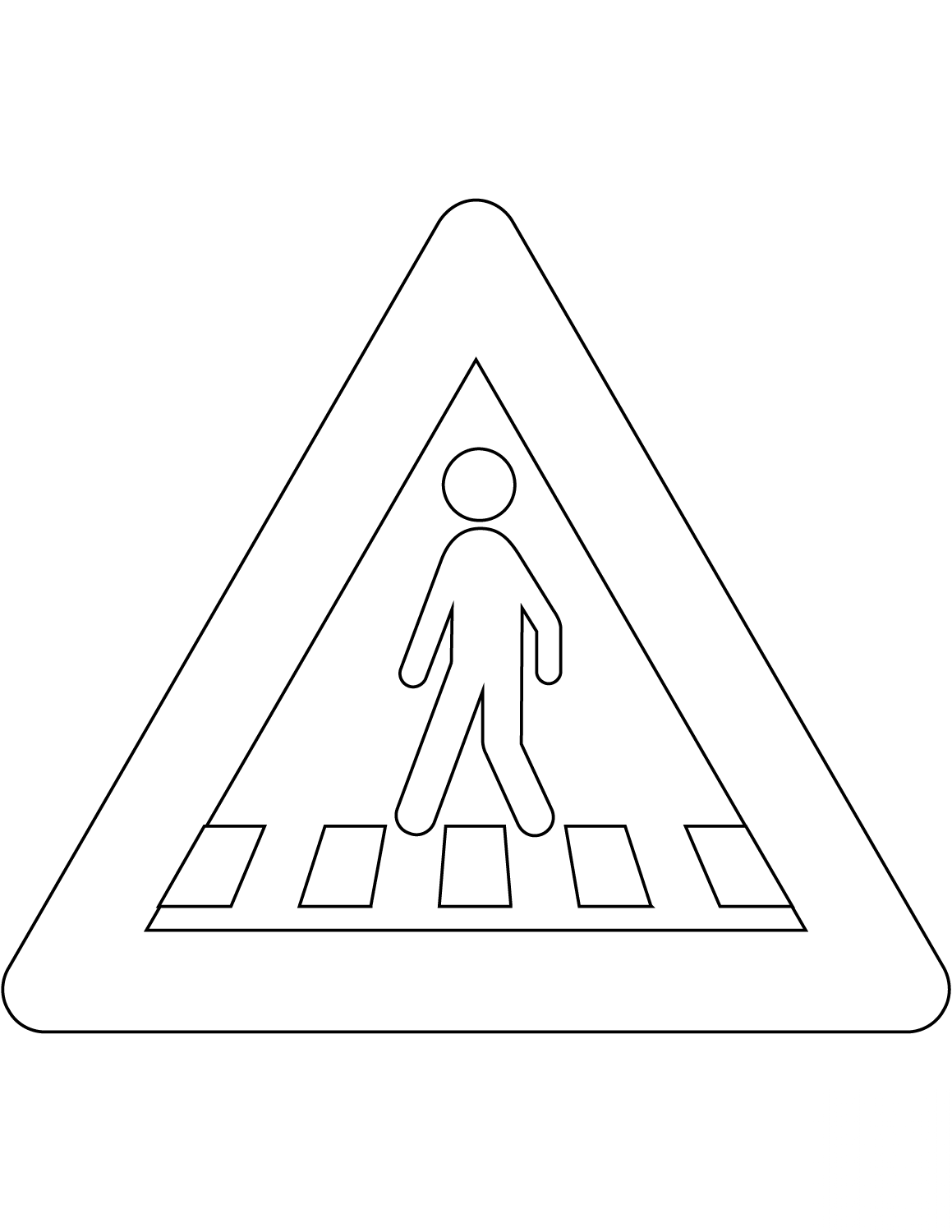 "Pedestrian Crossing Ahead" Sign in...