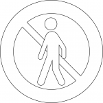 "No Pedestrians" Sign in Denmark