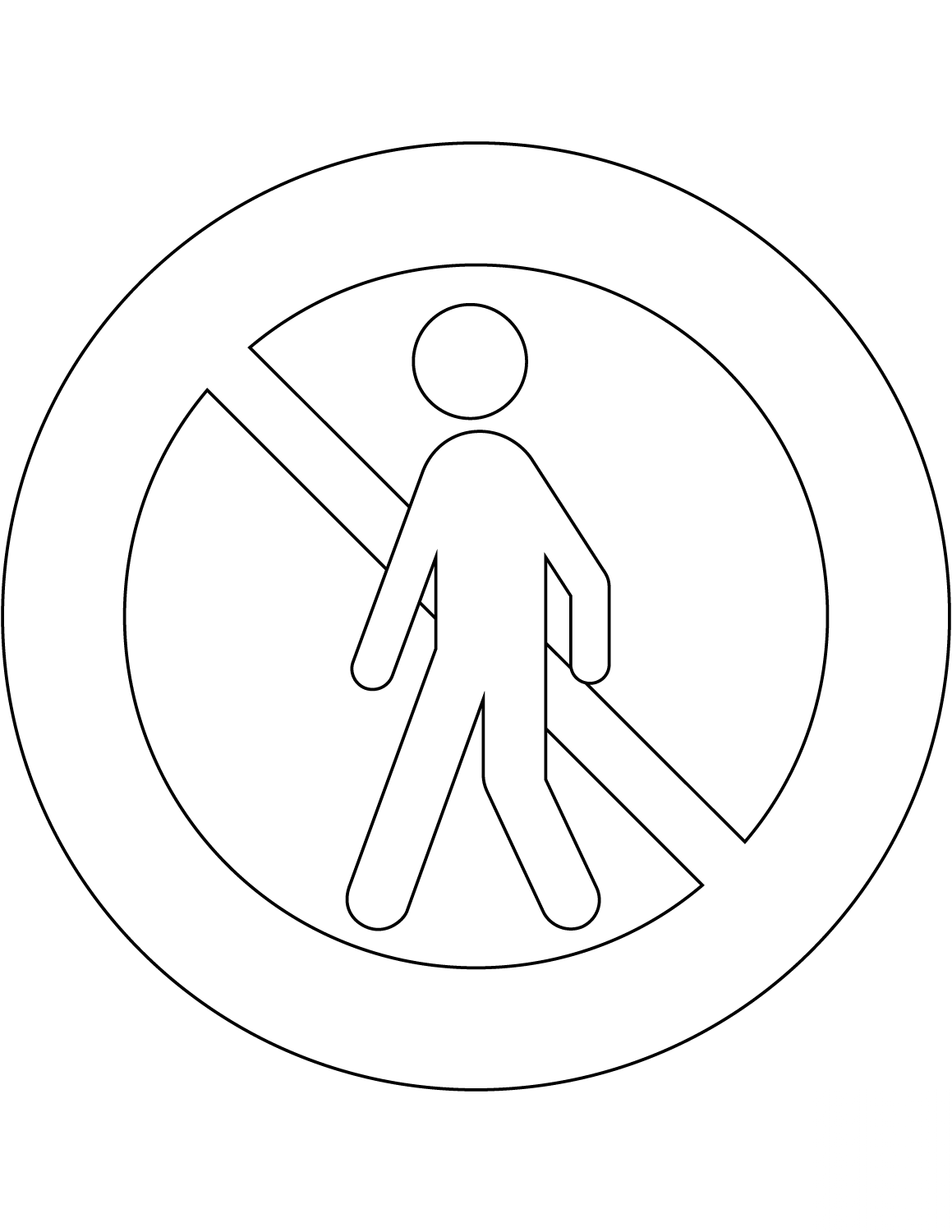 "No Pedestrians" Sign in Denmark