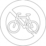"No Bicycles" Sign in Denmark