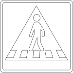 "Pedestrian Crossing" Sign in Denmark