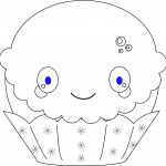 Świąteczna babeczka Kawaii