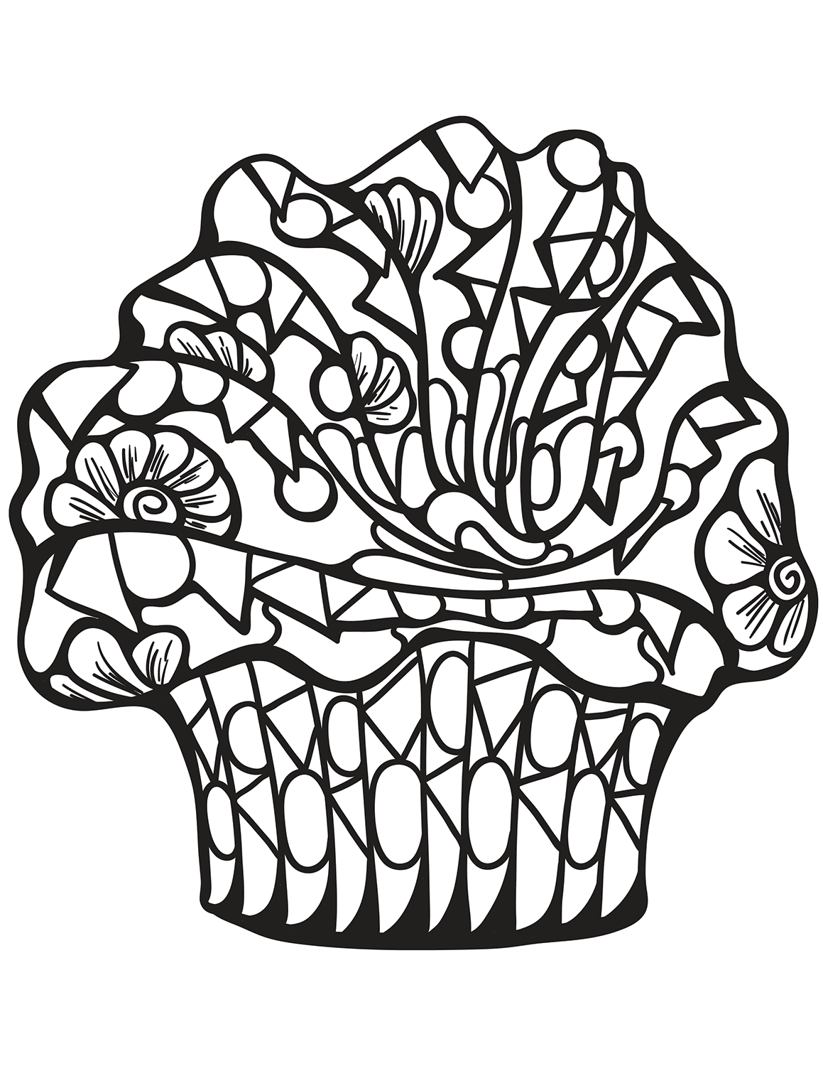 Zentangle Cupcake