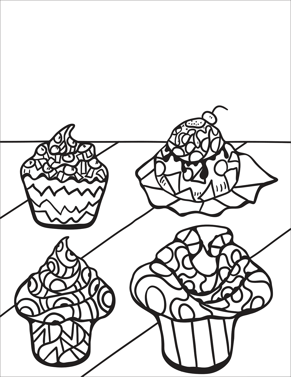 Zentangle Cupcakes and Muffins