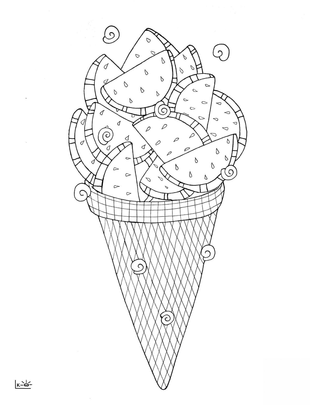 Water Melon Ice Cream