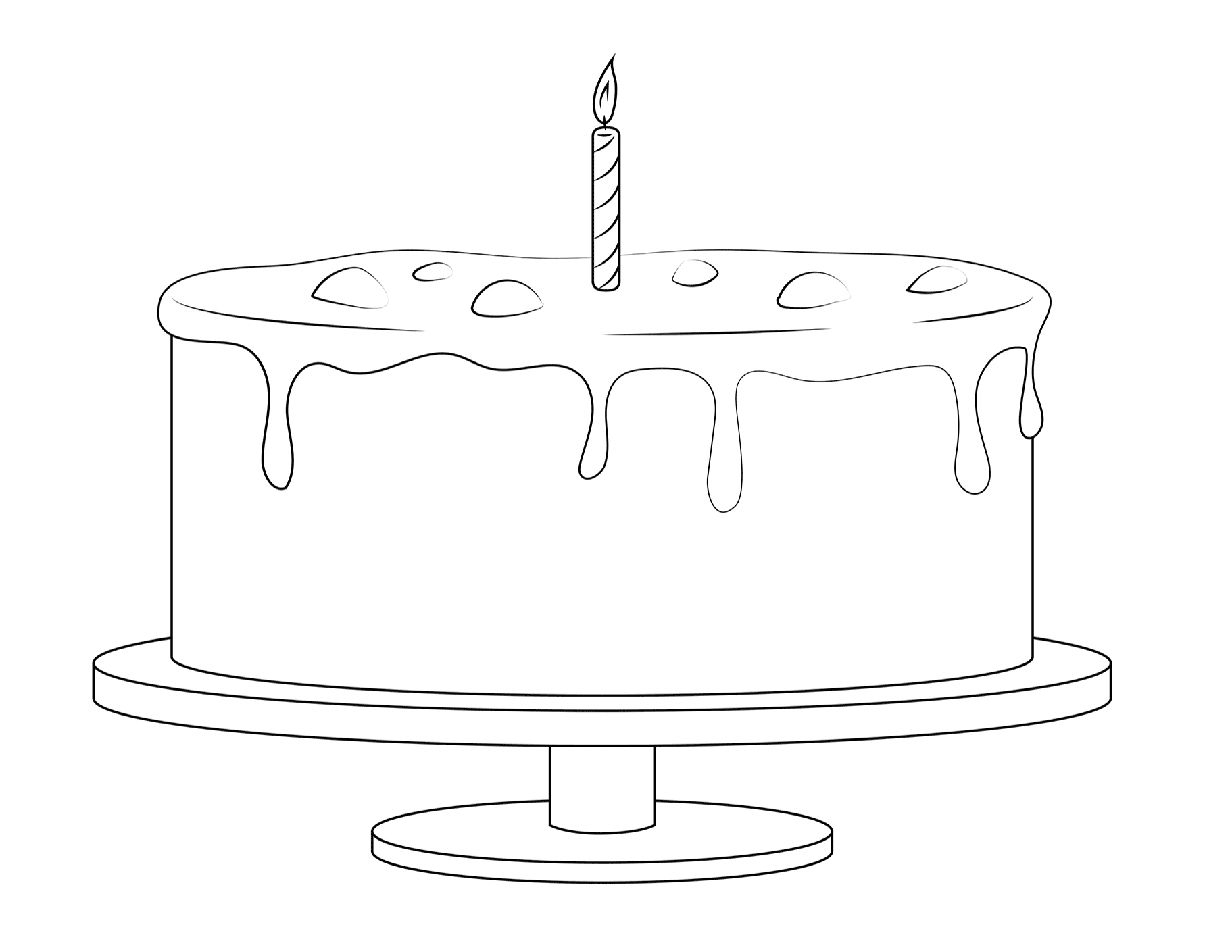 Birthday Cake with Candle