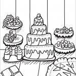 Zentangle Table with Desserts