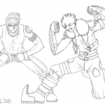 Commission Digimon OC and Beelzemon