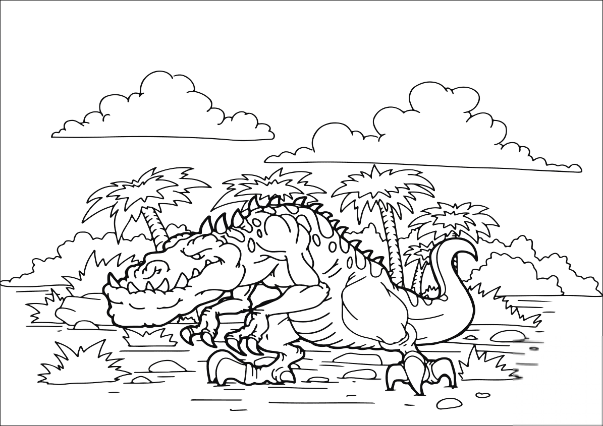 kolorowanka Dinozaury