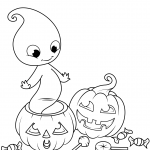 Cute Ghost from Jack O'Lantern