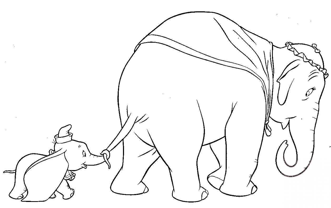 Dumbo Walks with His Mother