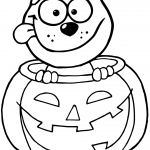 Black Cat Sitting Inside of a Pumpkin