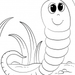 Cute Cartoon Worm