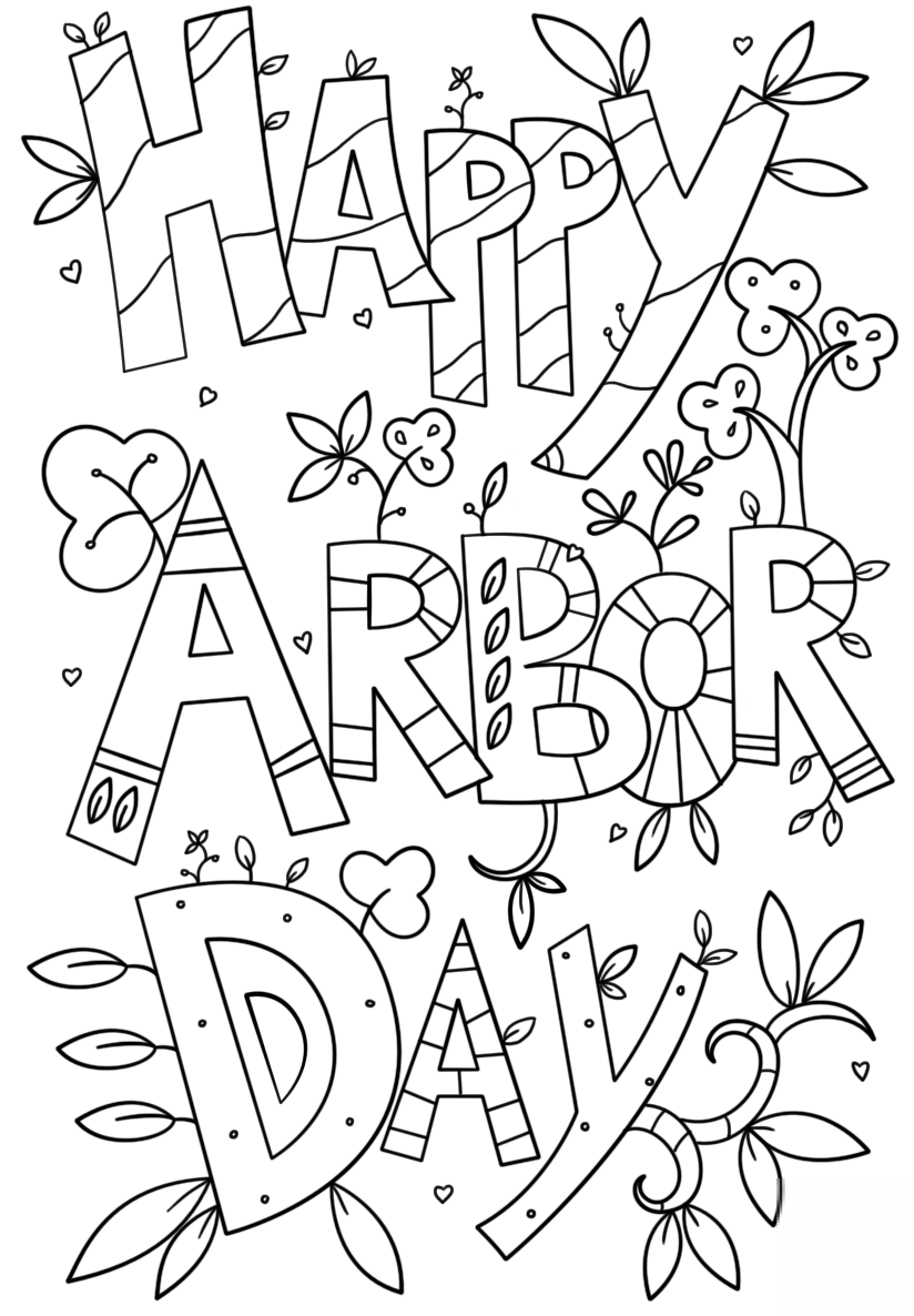 Happy Arbor Day Doodle