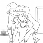 Mother Teaching Her Daughter How to...