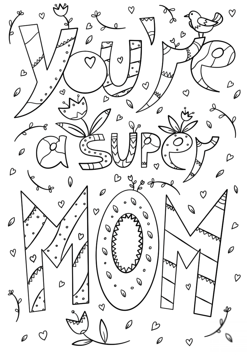 You're a Super Mom Doodle