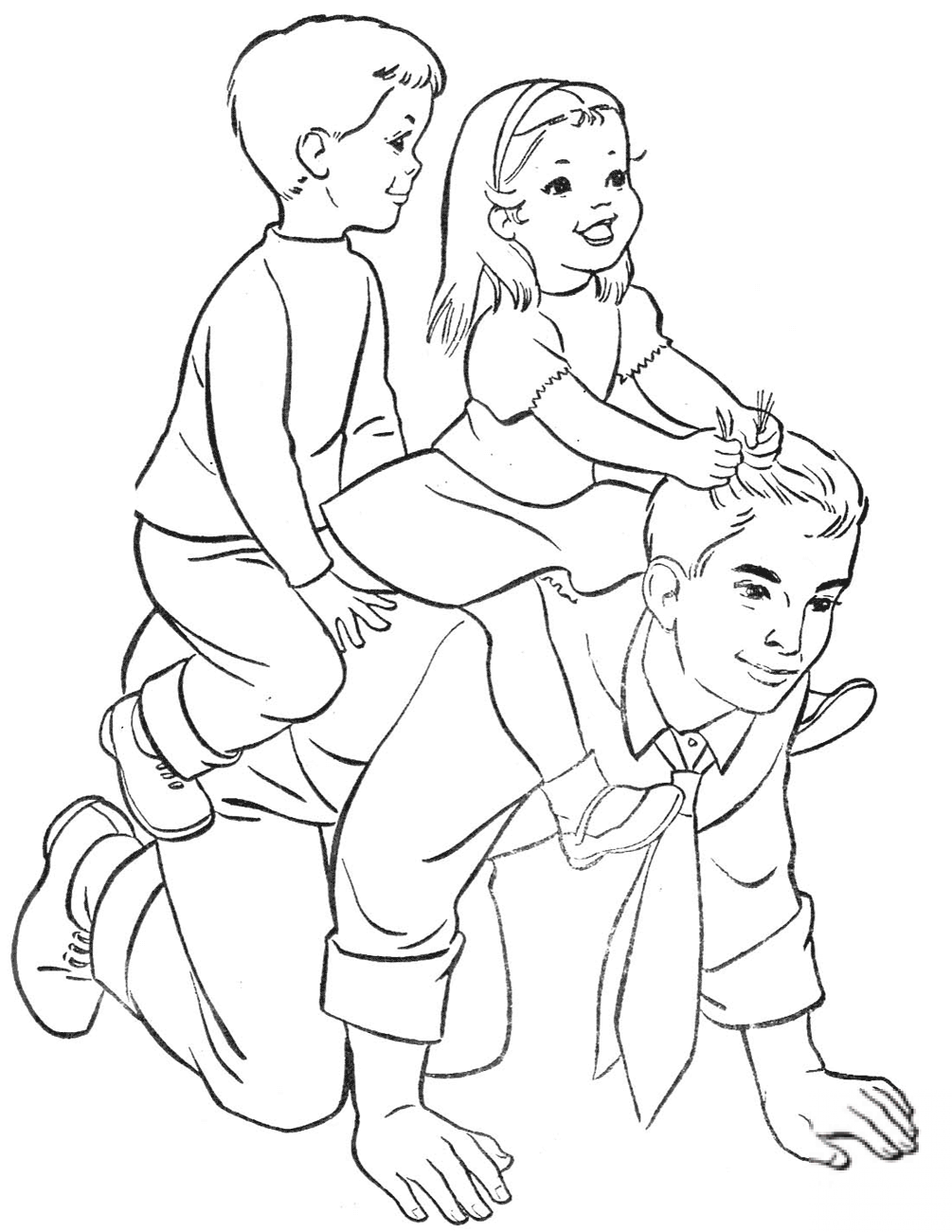 Riding on Dad's Back